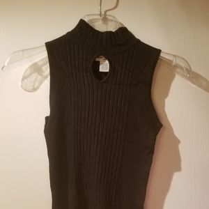 Black sleeveless sweater